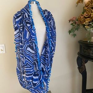 Nicole Marciano scarf wrap Pom Pom